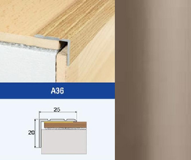 Profil schodový A36 Šampaň samolepiaci