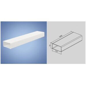 Potrubie vetracie ploché 220x55x1000 mm PVC