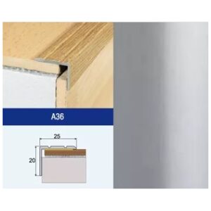 Profil schodový A36 Striebro samolepiaci 2.7m
