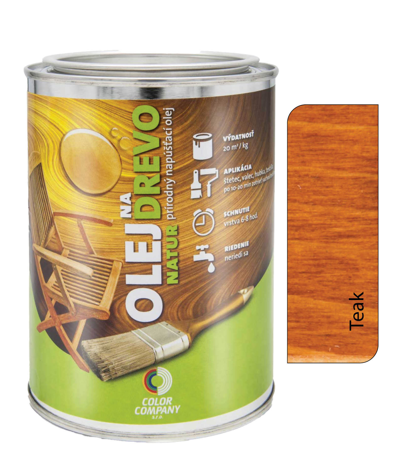 Olej na drevo NATUR teak 0