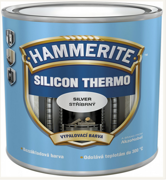 Hammerite Silicon Thermo strieborná - Vypaľovacia žiaruvzdorná farba 0