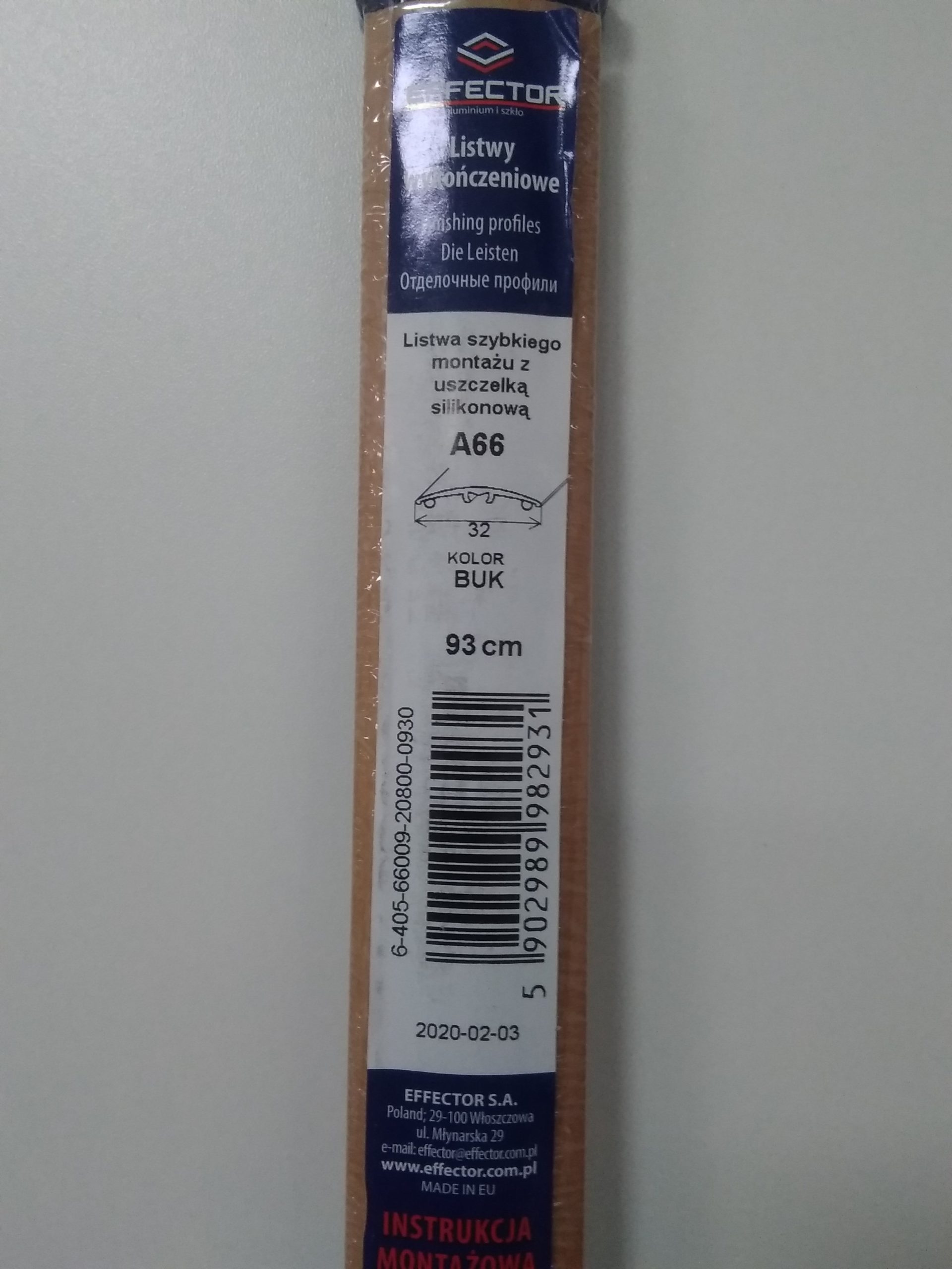 Lišta prechodová A66/Buk 0