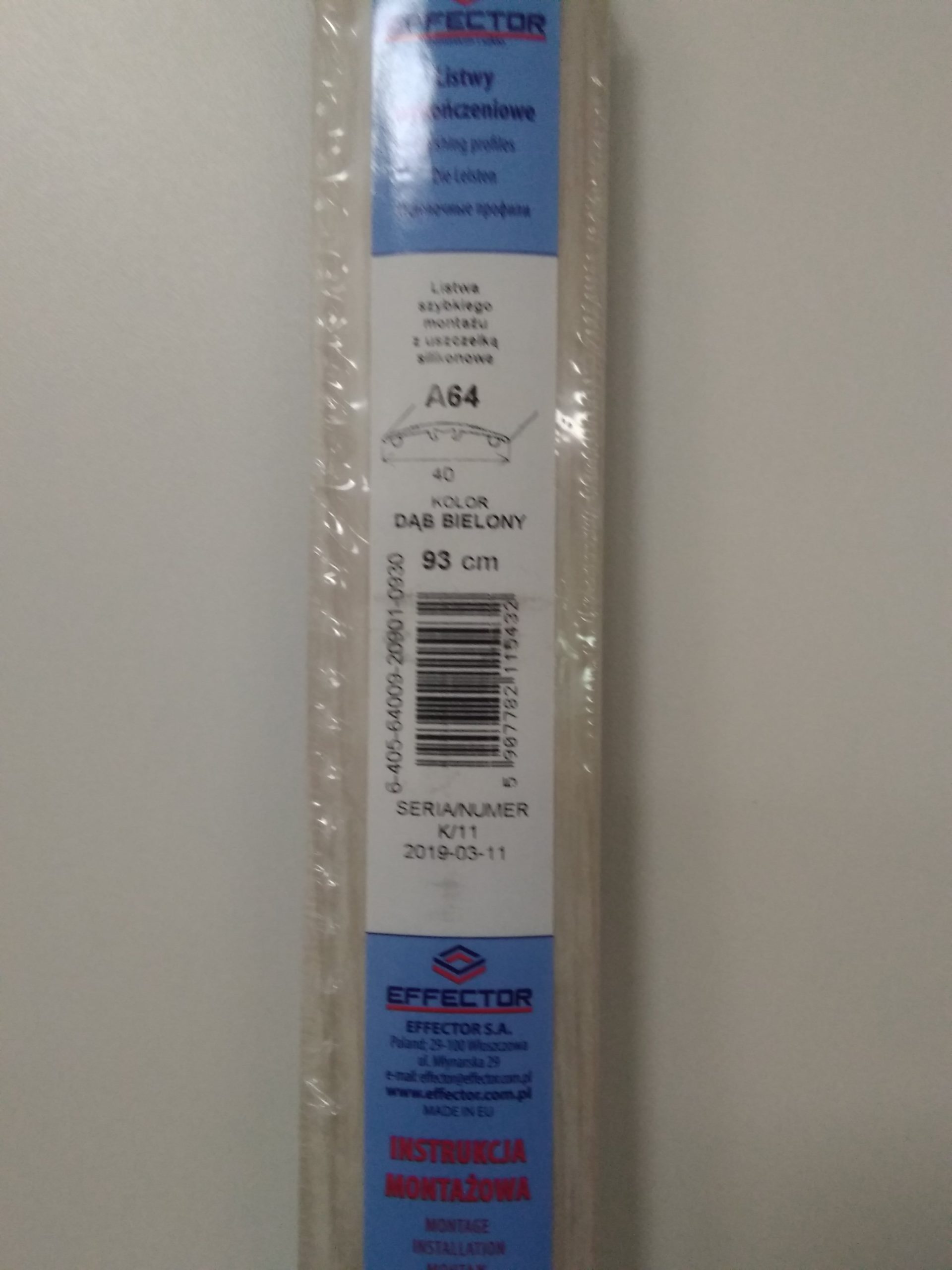 Profil prechodový A64 Dub bielený 0.93m