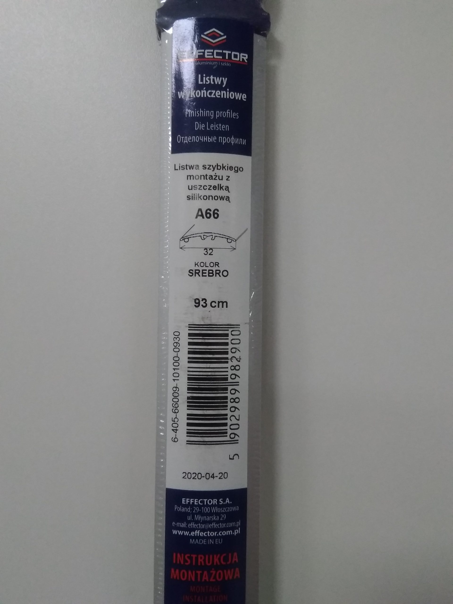 Profil prechodový A66 Striebro 0.93m