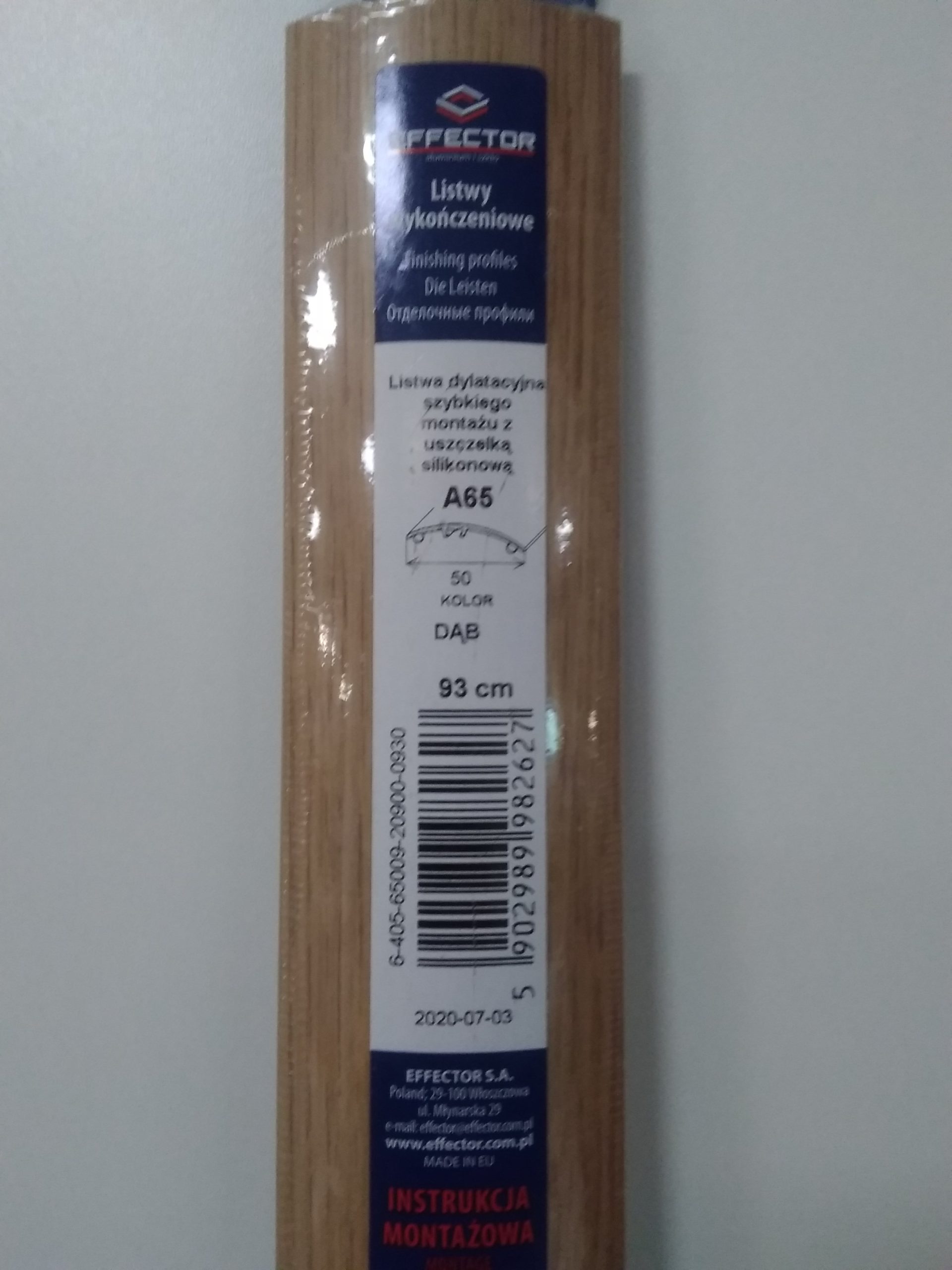 Lišta prechodová A65/Dub 0