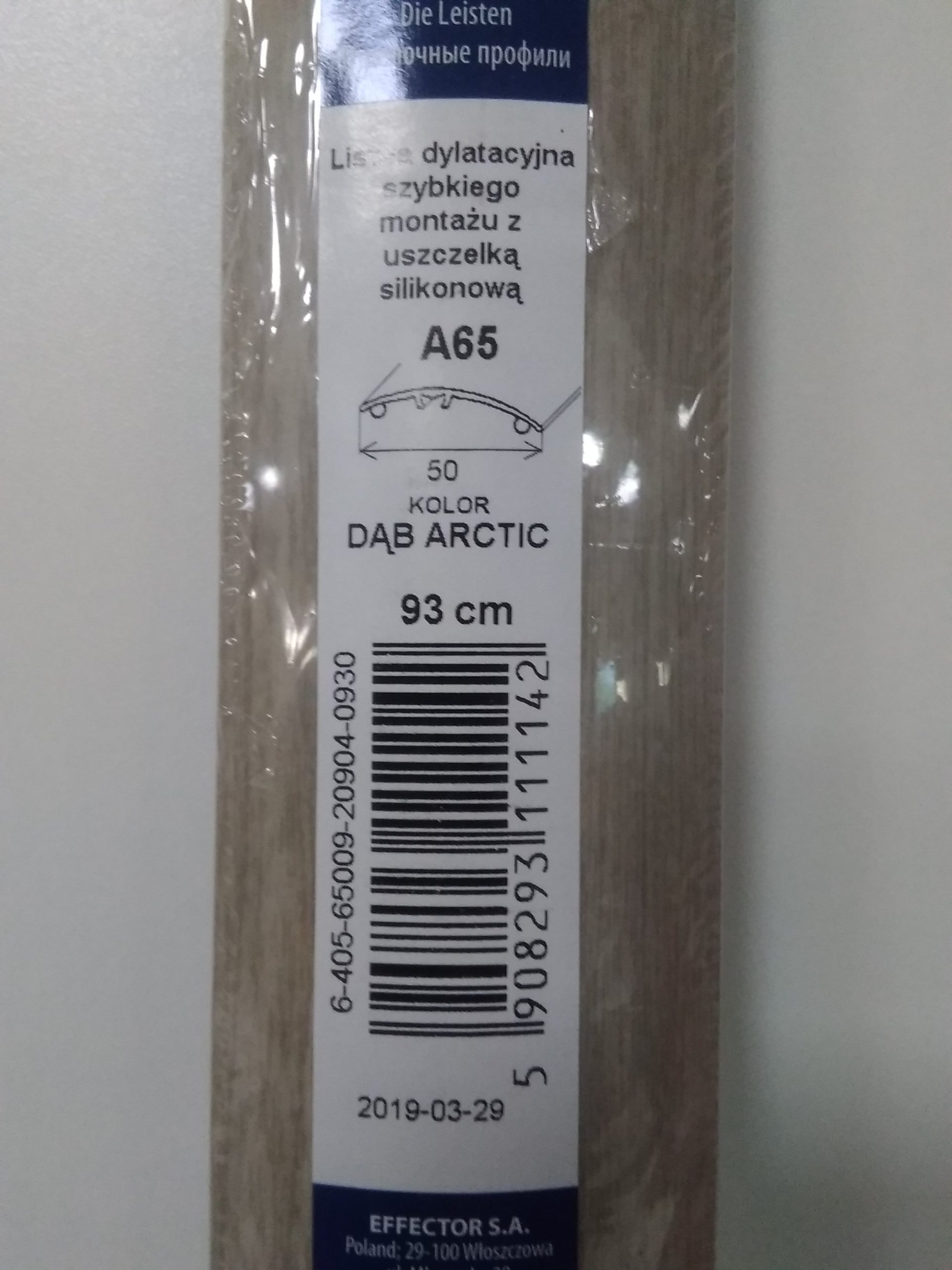 Lišta prechodová A65/Dub Artic 0