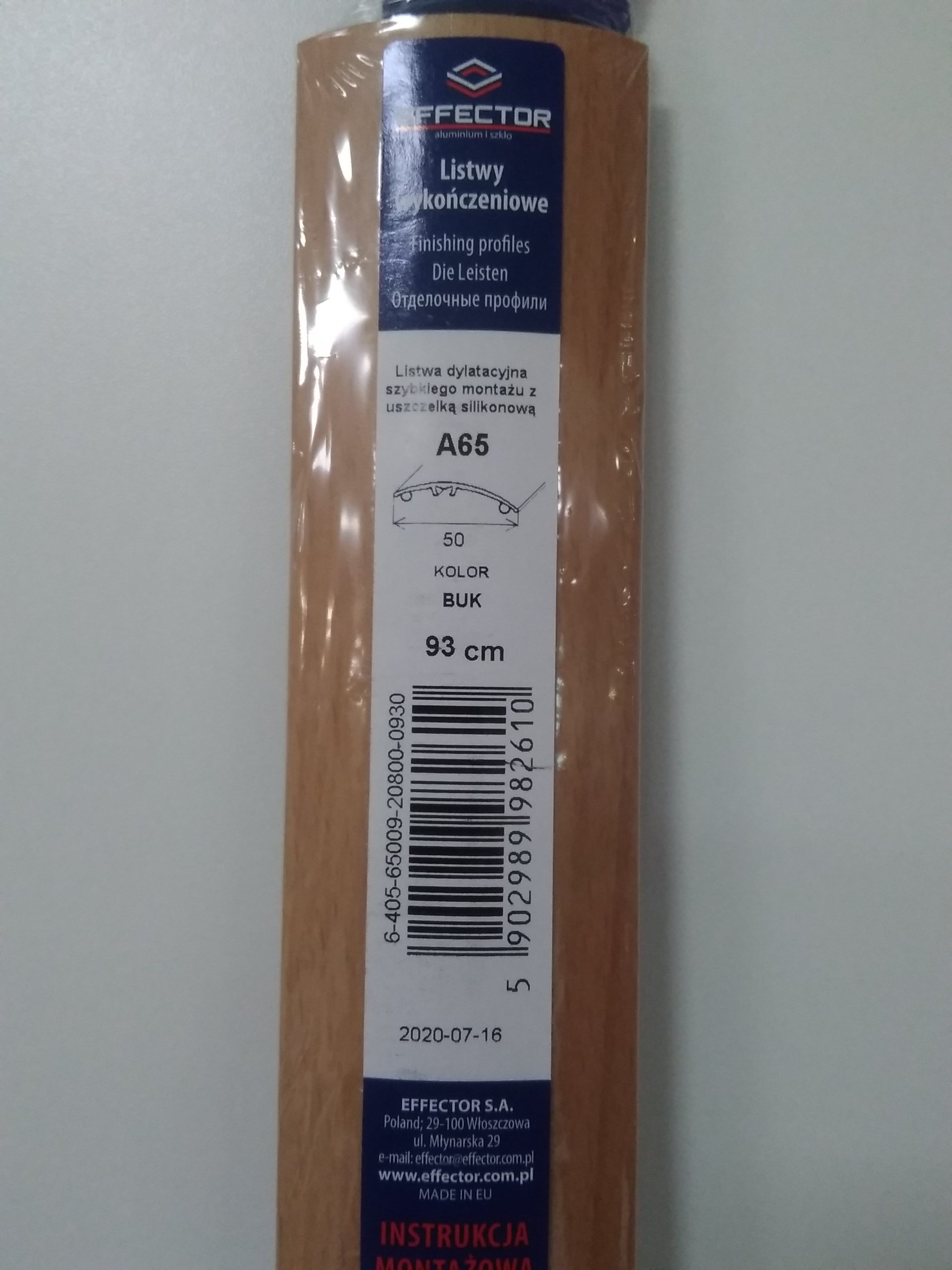 Profil vyrovnávací A65 Buk 0.93m