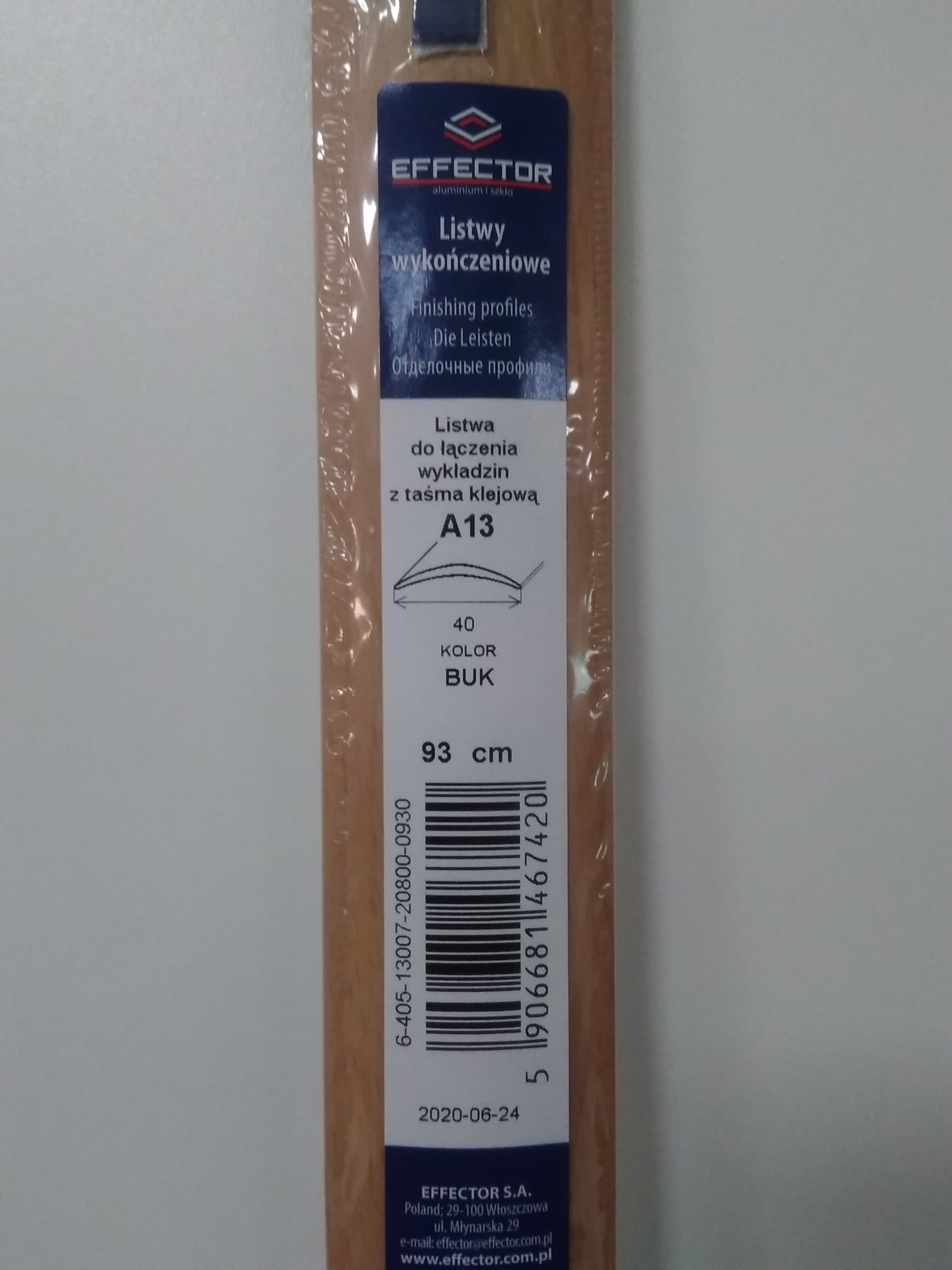 Profil prechodový A13 Buk samolepiaci 0.93m