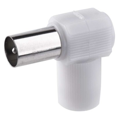 Konektor IEC A224 samec šroubovací uhlový