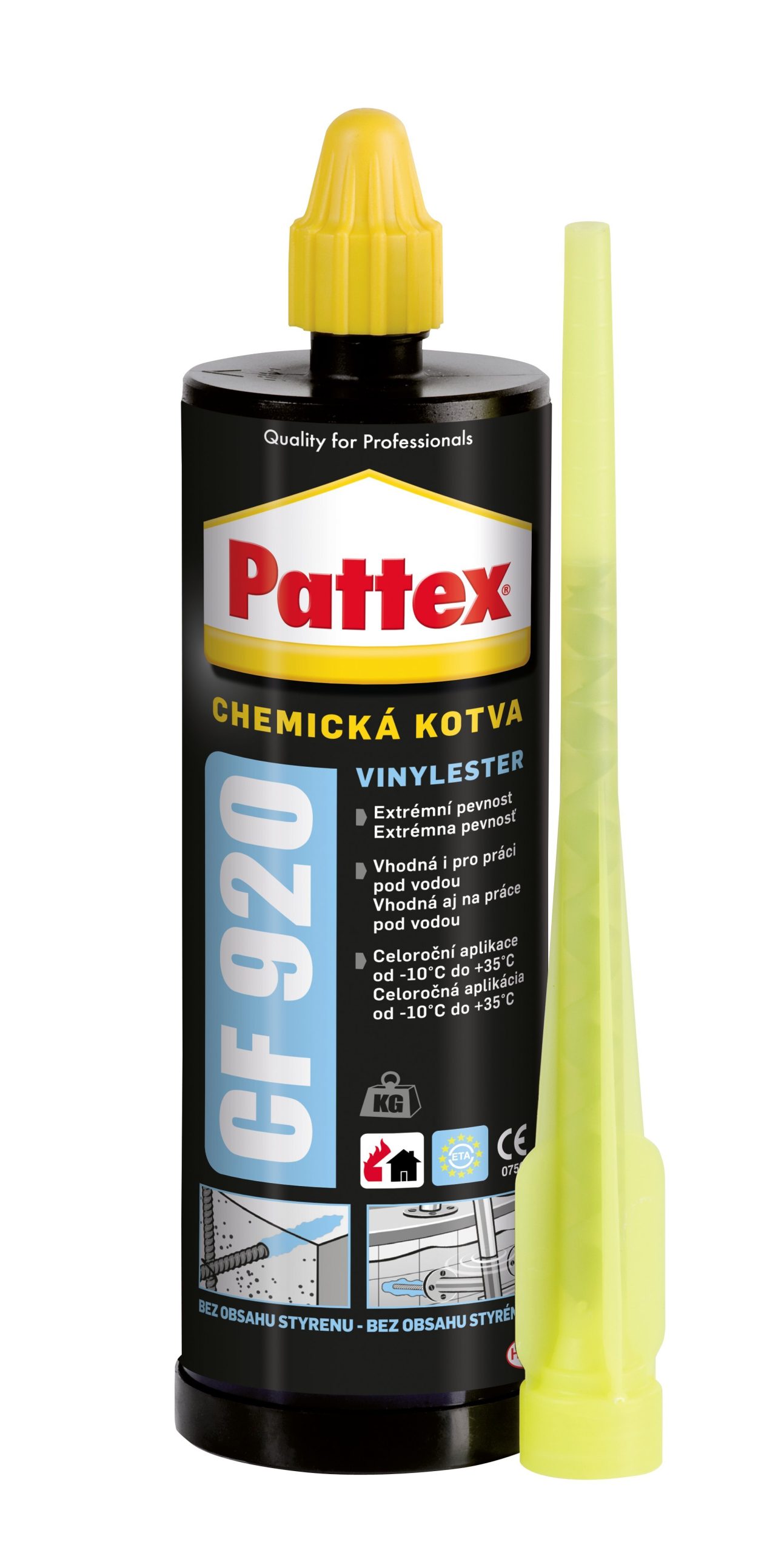 Pattex CF920 vinylester - Chemická kotva 420ml Pattex CF920 vinylester - Chemická kotva 420ml