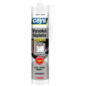 Ceys Silikón acetátový vysoká teplota čierna 280ml