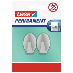 Permanent hooks oválny kovový 2ks