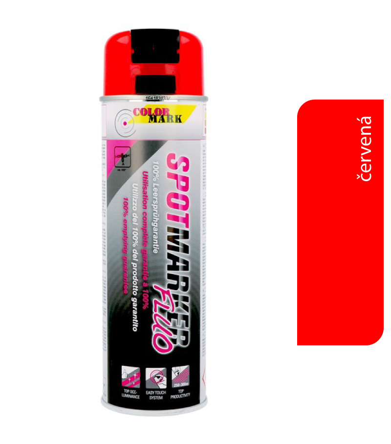 Color-Mark Spotmarker fluorescenčná červená - dočasný značkovací sprej 500ml