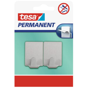 Tesa 66613 Samolepiace háčiky oceľové obdĺžnikové trvalé 2ks