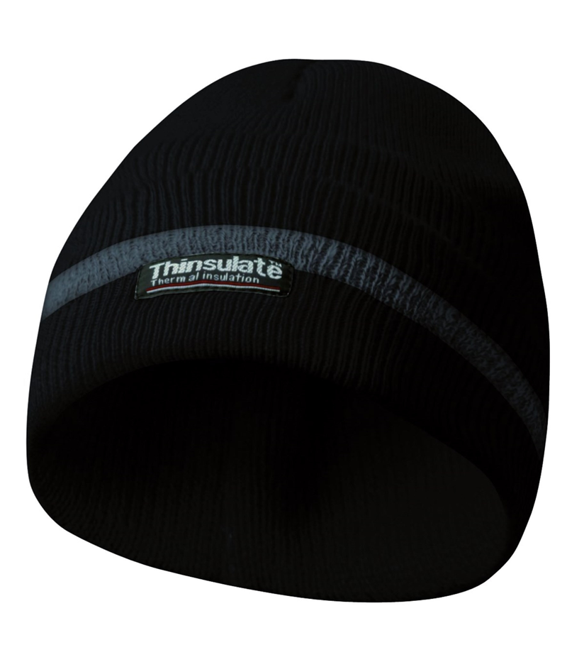 Gebol Čiapka s reflexným pásom s podšívkou Thinsulate čierna