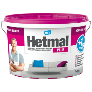 Hetmal Plus - Biela interiérová farba 15kg+3kg zdarma