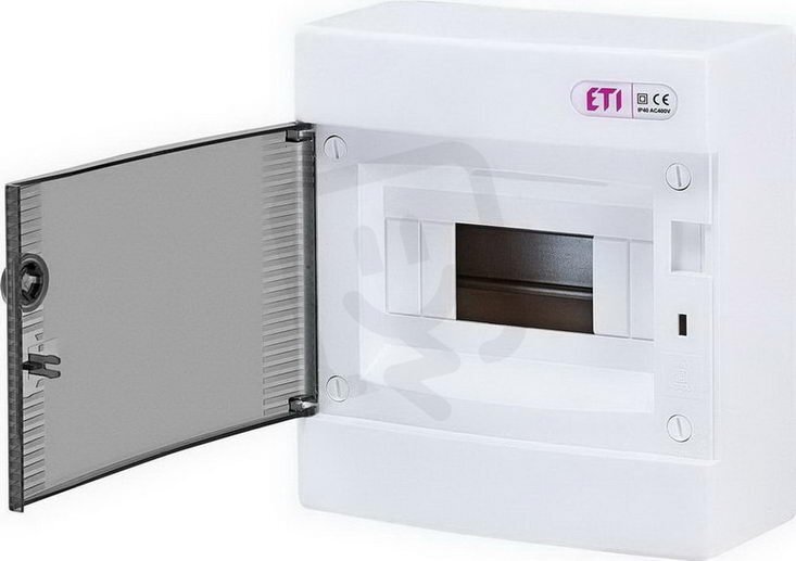 Rozvodnica nadomietková ECT8PT 8-modulová IP40 dymové dvierka