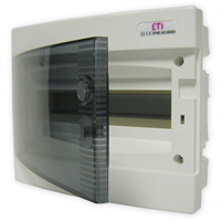 Rozvodnica podomietková ECM8PT 8-modulová IP40 dymové dvierka