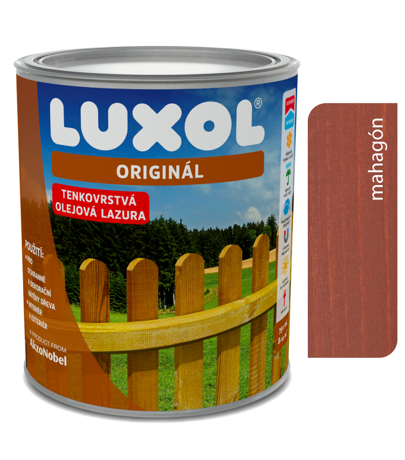 LUXOL Originál mahagón 0080 - Tenkovrstvá lazúra 3l