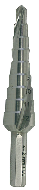 Vrták stupňovitý 4-12mm/9st
