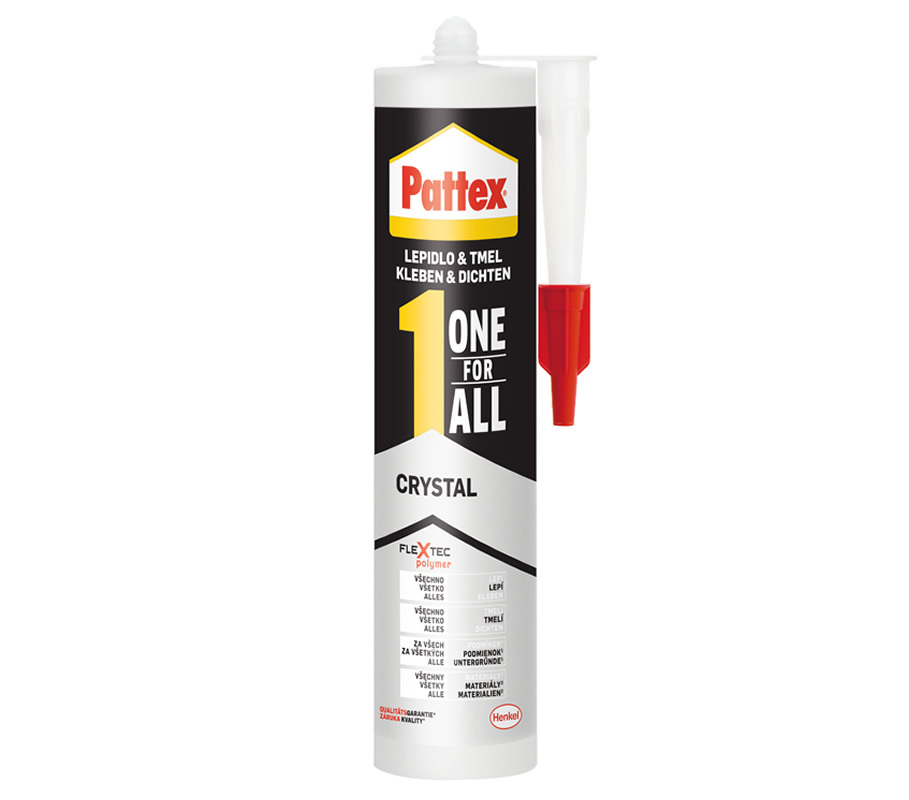 Pattex One For All Crystal 290g - transparentné montážne lepidlo