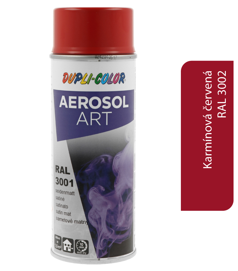Dupli-Color Aerosol Art RAL3002 400ml - karmínová červená
