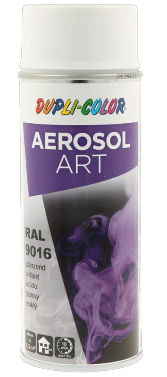 Dupli-Color Aerosol Art RAL9016 400ml - dopravná biela Lesklá