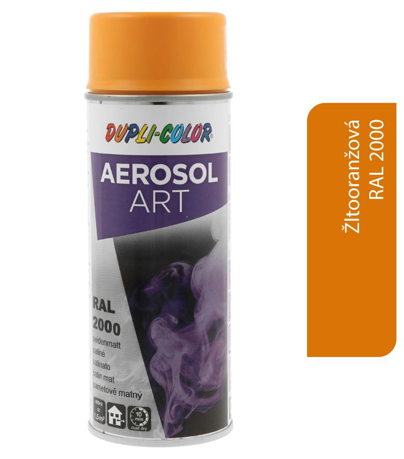 Dupli-Color Aerosol Art RAL2000 400ml - žltooranžová