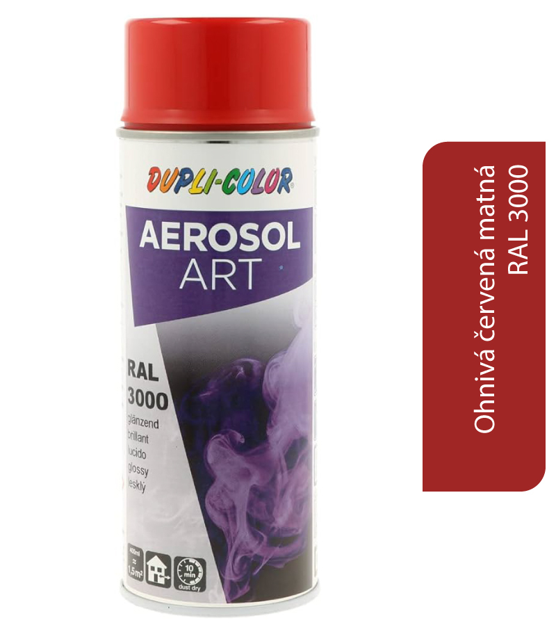 Dupli-Color Aerosol Art RAL3000 mat 400ml - ohnivá červená matná