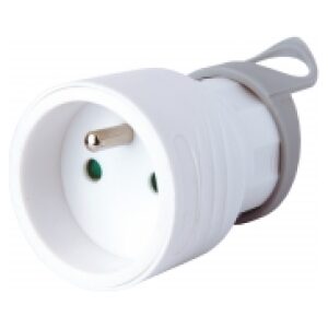 Emos Zásuvka 250V/16A biela - priama