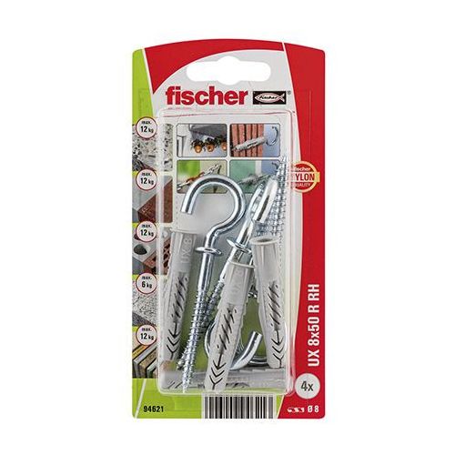 Fischer Hmoždinka univerzálna UX 8x50 RH K OE s hákom