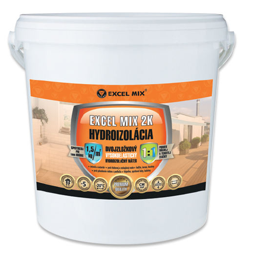 Excelmix 2K - dvojzložková vysokoelastická hydroizolačná náterová hmota 6kg