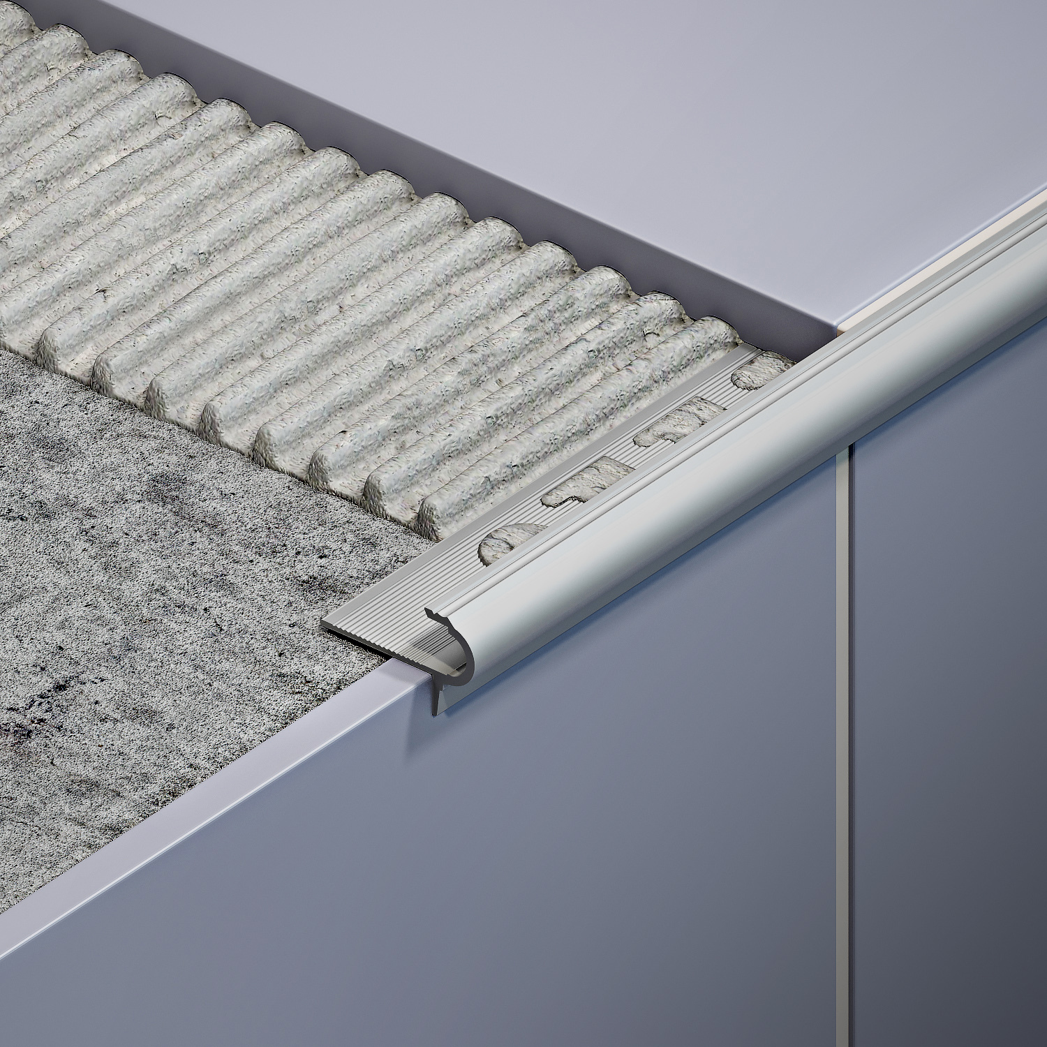 Profil schodový oblý 11mm hliník prírodný 250cm