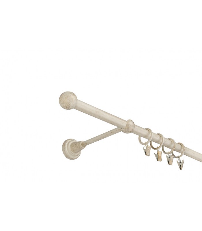 Garniža komplet 160cm 16mm I žabky bielo-zlatá