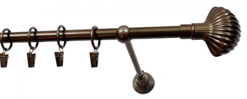 Garniža mušľa čierna 240cm