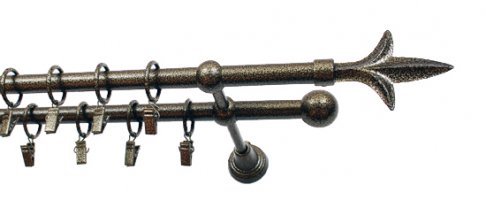 Garniža dvojitá lilia čierna 160cm