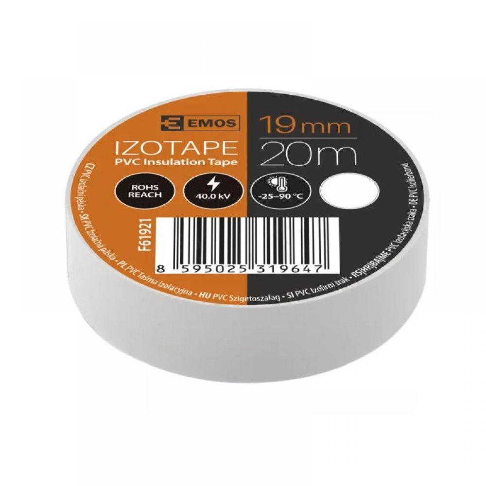 Paska izolačná PVC 19/20 biela