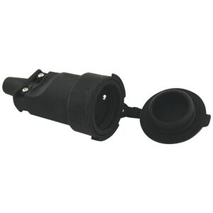 ZÁSUVKA GUMENÁ IP65 ČIERNA