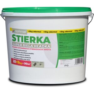Optimal Stierka 25+5kg grátis - hladká stierková hmota