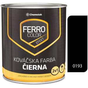 Ferro Color Efekt kováčska čierna - syntetická antikorózna matná farba 2v1 0