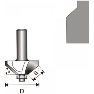 Frézka vídiová do dreva 8mm D35
