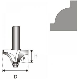 Frézka vídiová do dreva 8mm D34