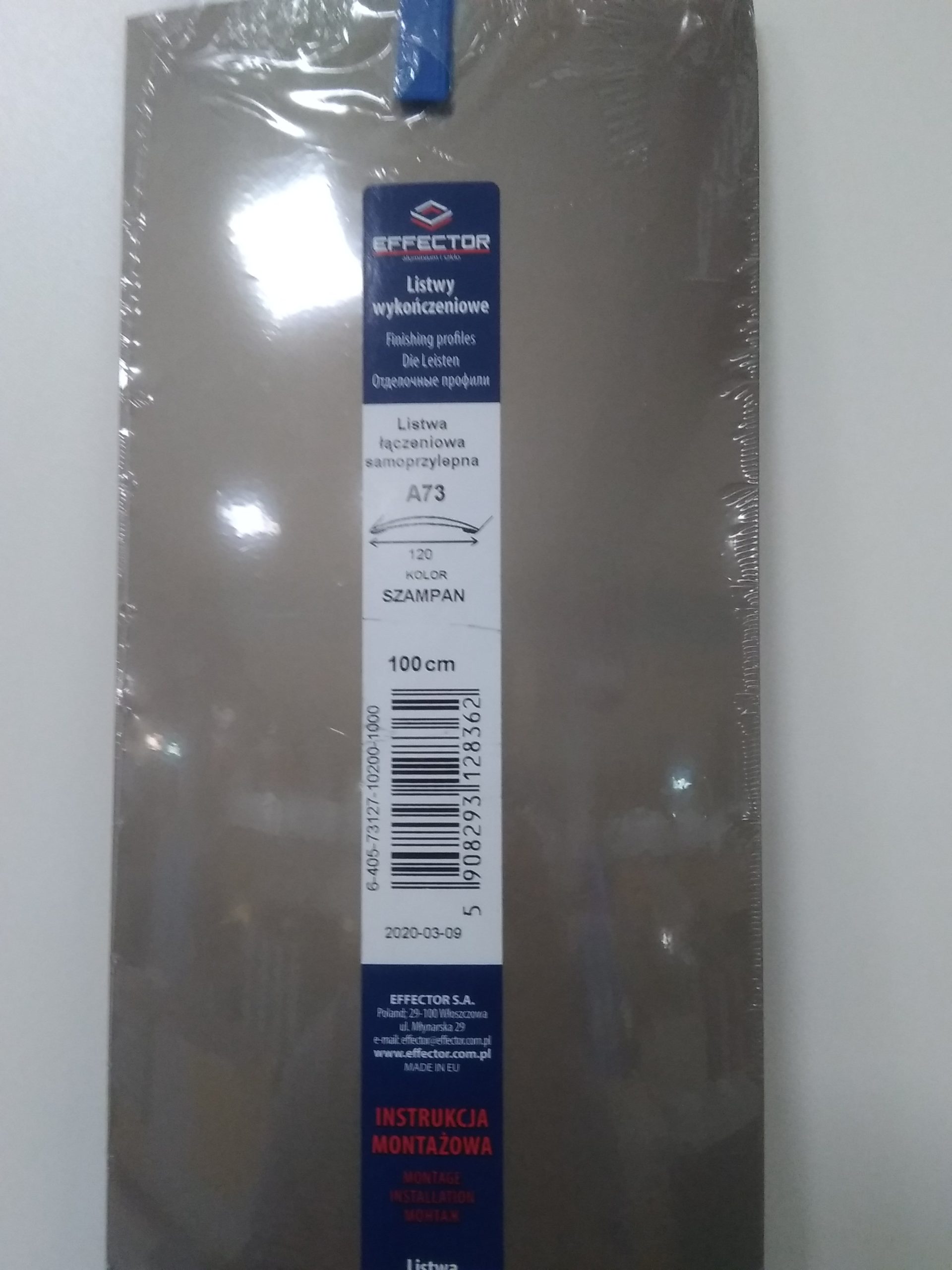 Profil prechodový A73 Šampaň samolepiaci 1m