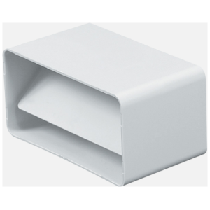 Spojka ploch. kanalu s klapk110x55 biela