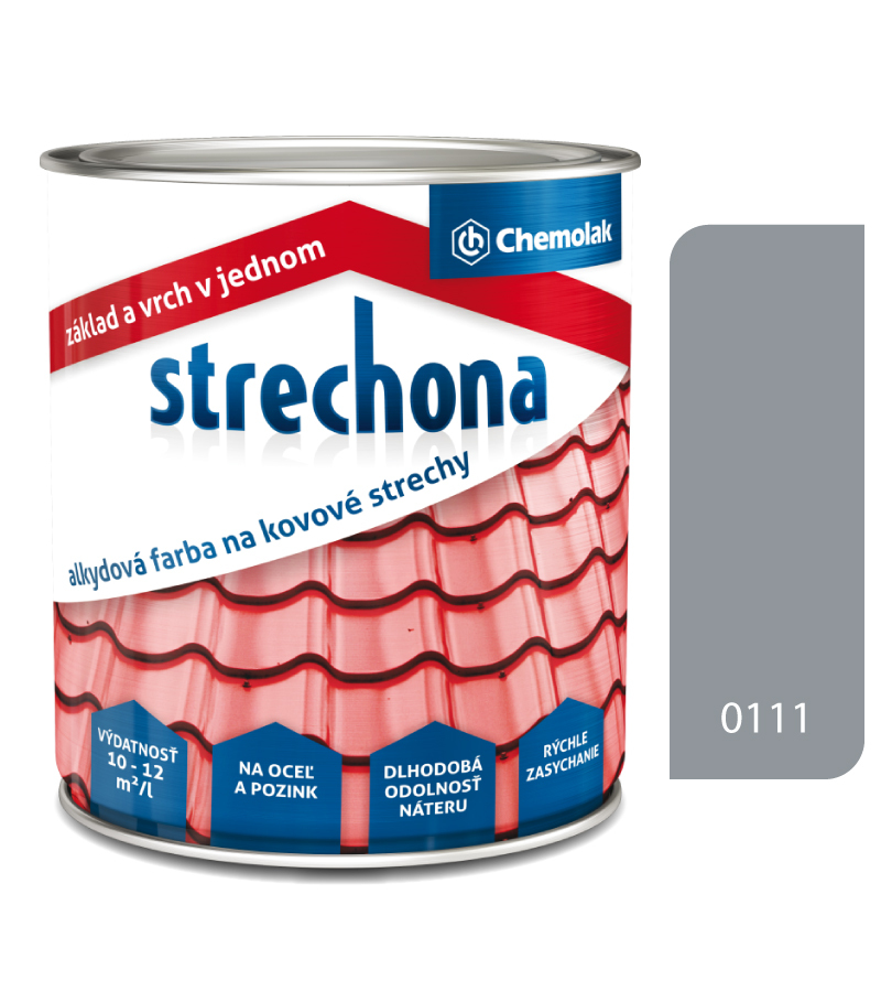 Strechona - Farba na strechy 0111 šedá 10kg