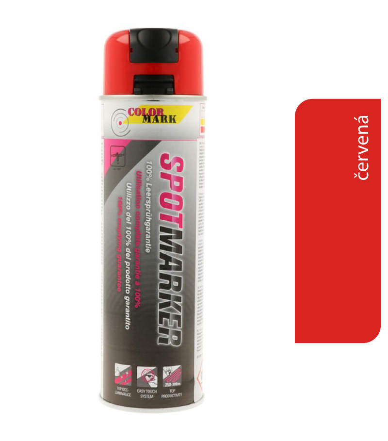 Color-Mark Spotmarker fluorescenčná červená ne-neónová - dočasný značkovací sprej 500ml