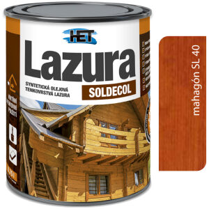 Het Soldecol lazúra SL40 mahagón 5l - tenkovrstvá lazúra