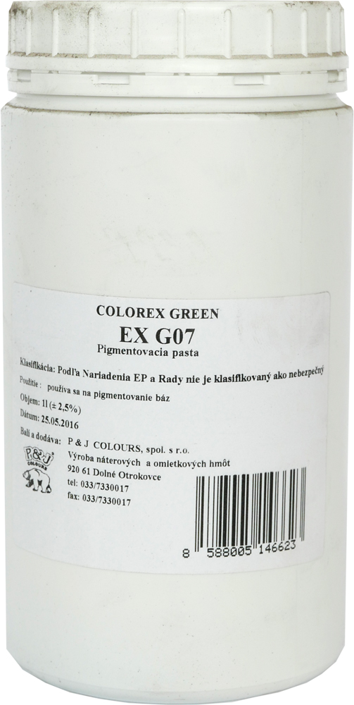 Pasta PJ Colorex Green EX G07 1l