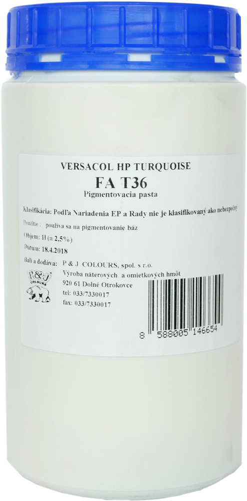 Pasta Versacol HP Turquoise FA T36 LTR Pasta Versacol HP Turquoise FA T36 LTR