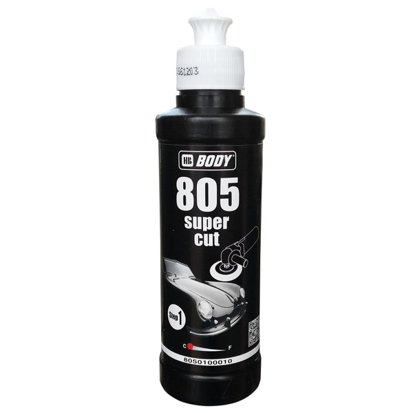 HB Body 805 Leštiaca pasta hrubá biela - pre strojové leštenie autolakov 200ml